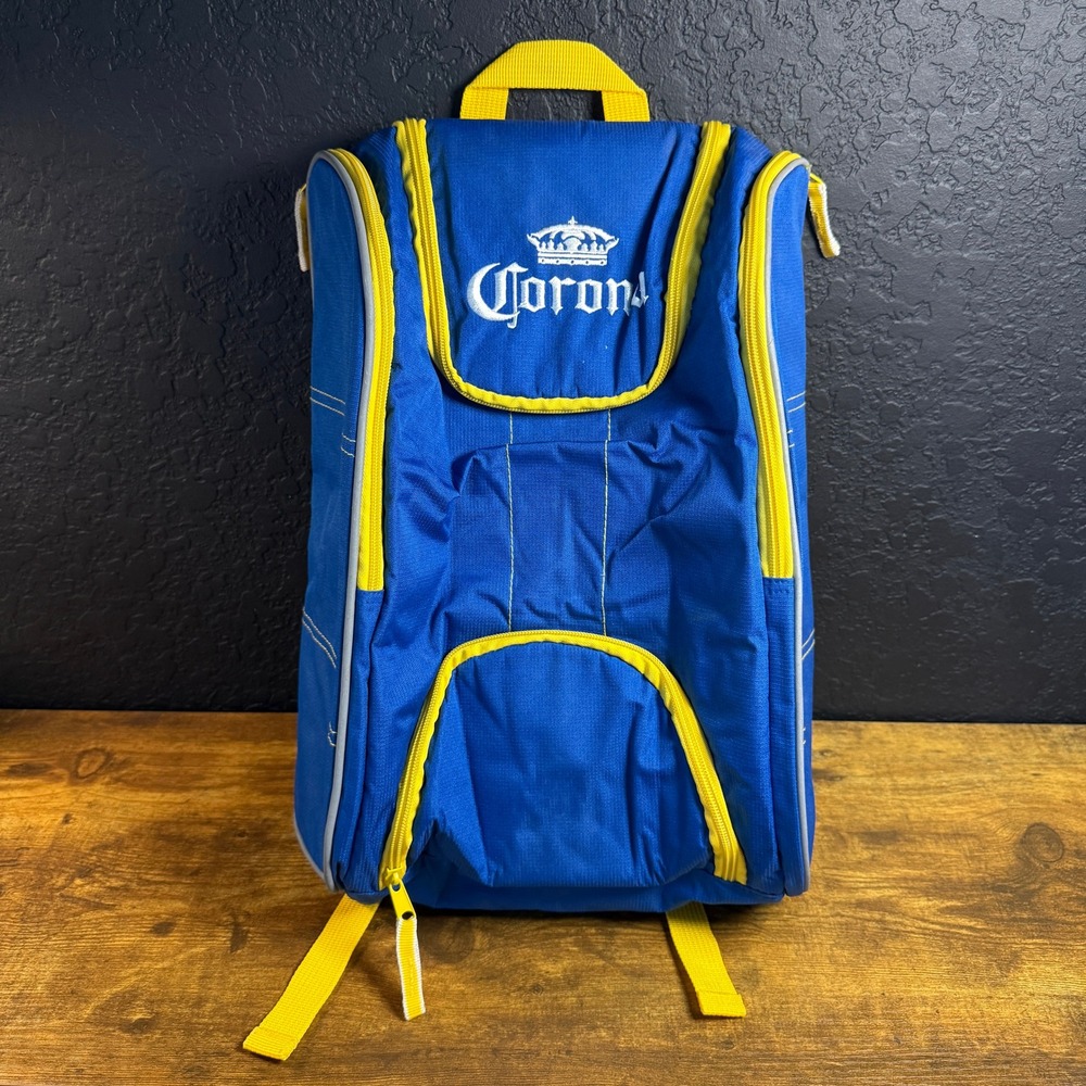 Corona Extra Blue Yellow Cooler‎ Backpack Insulated Lunch Bag